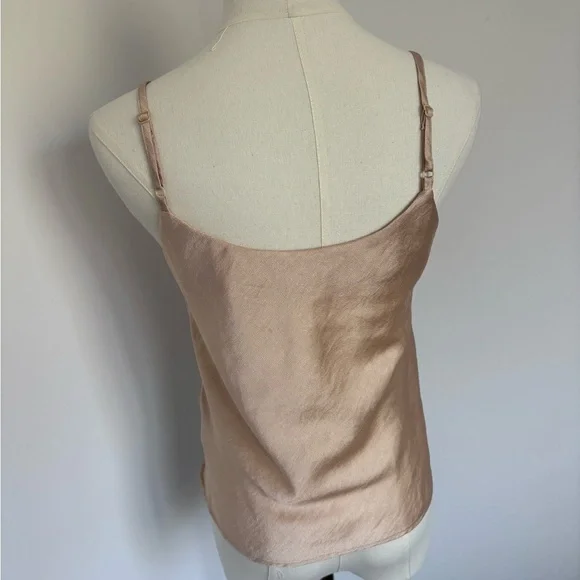 ASOS Rose Gold Ruched Tie Front Camisole - Picture 3 of 6